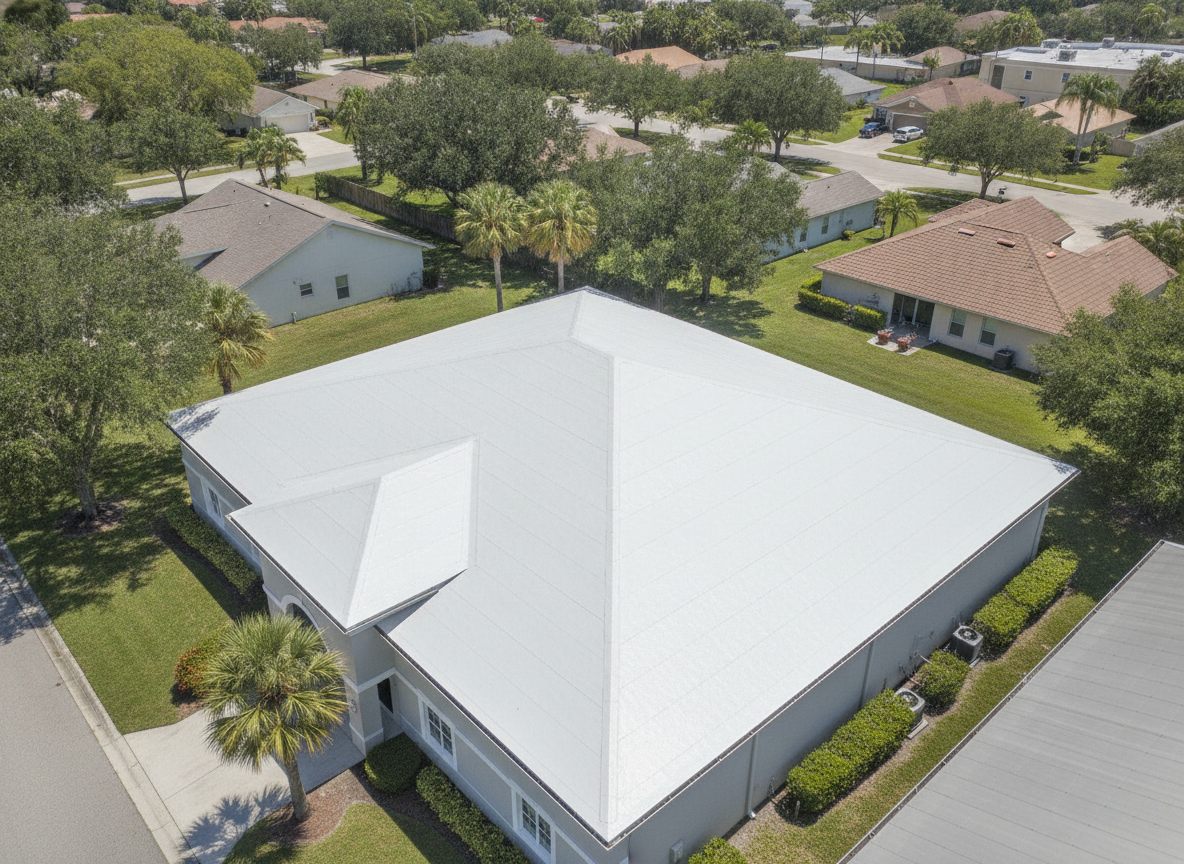 Finished commercial flat roof