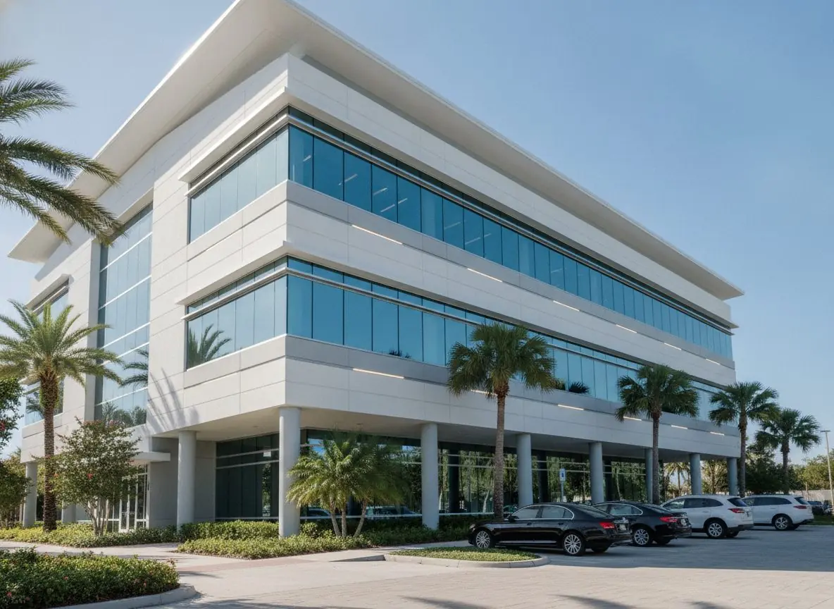 Commercial roof system, office building