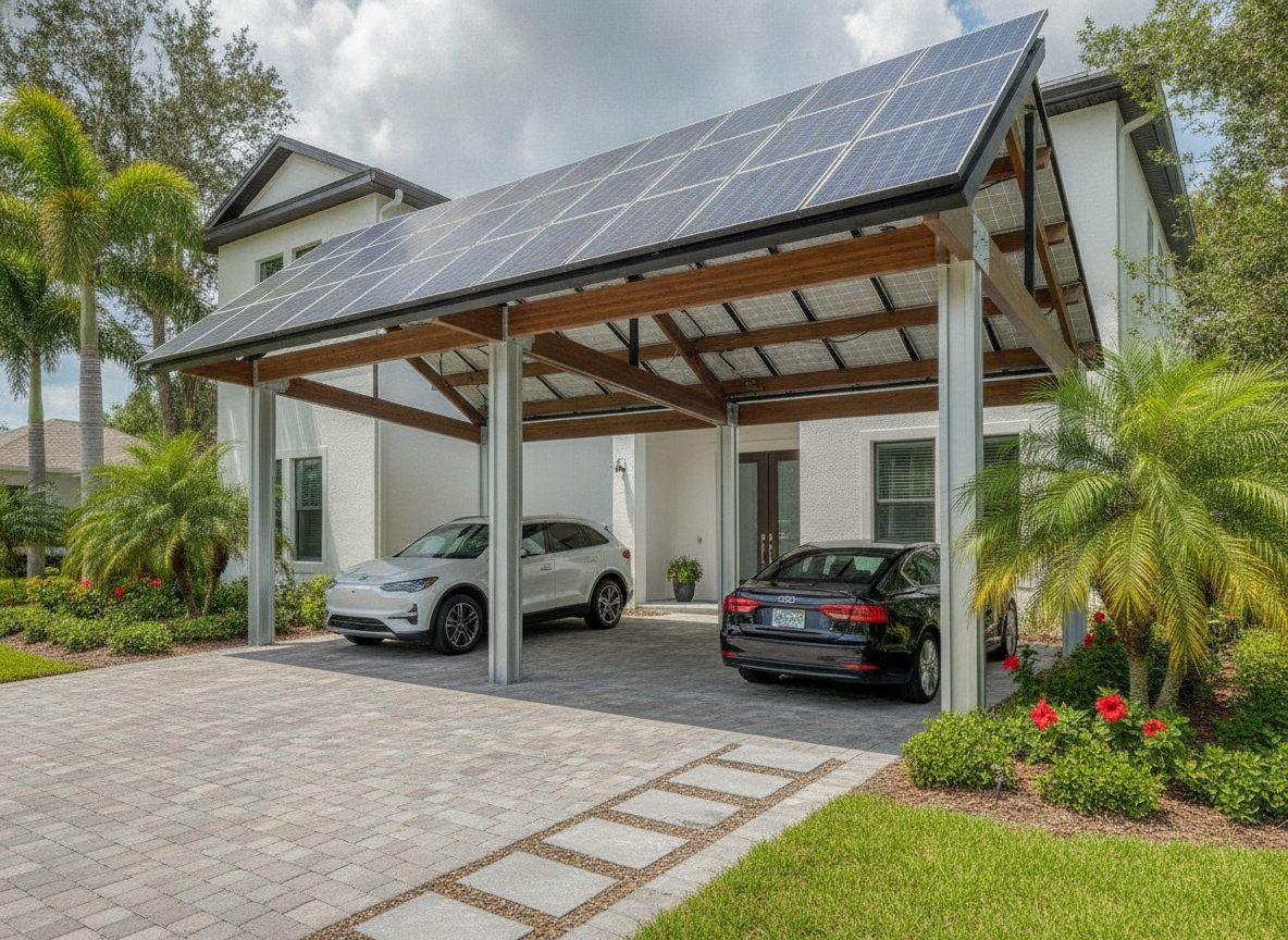 Solar carport installation