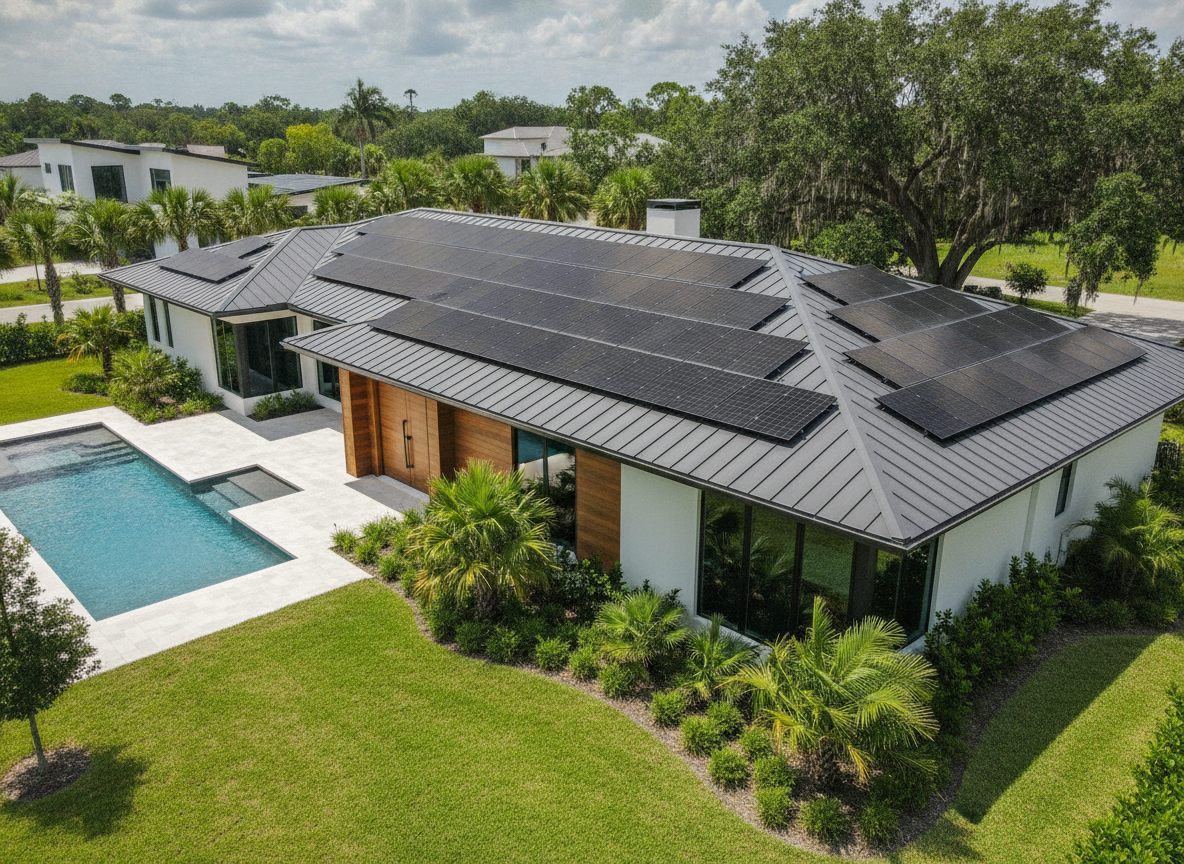 Residential solar panel array