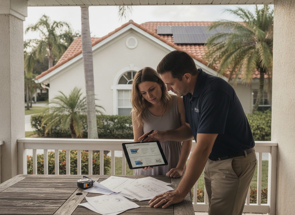 Reviewing a roof inspection report